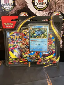 NEW SEALED Pokemon TCG: Mega Evolution 3 Booster Packs & Golduck Promo Card - Image 1