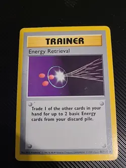 Energy Retrieval - Base Set Shadowless 81/102 TCG - Pokemon Card - MP - Image 1