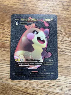 Pokemon Morpeko Vmax Black Foil Holo Textured Fan Art Card Nintendo Pokemon TCG - Image 1