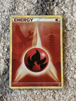 Pokemon TCG Fire Energy 89/95 Call of Legends Holo Basic Energy Common Card - Image 1