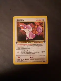 Pokemon Card Team Rocket 1st Edition Regular Finish Rattata 66/82 VLP-NM - Image 4
