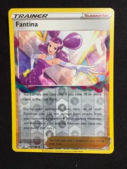 Fantina 157/196 Reverse Holo LP - Pokemon TCG Sw&Sh Lost Origin LOR Trainer - Image 1