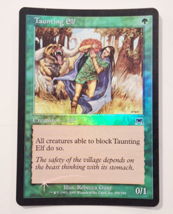 MTG Taunting Elf FOIL Onslaught Green Common MAGIC THE GATHERING CARD - Image 1