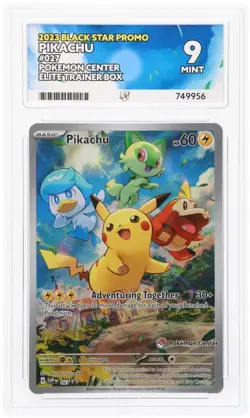 ACE 9 Pikachu Pokemon Center ETB Promo SVP 027 MINT Graded Pokemon Card - Image 1