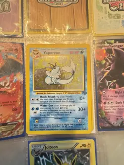 Pokemon TCG Vaporeon Holo Rare Unlimited Card 12/64 Jungle 1999 WOTC - Image 1
