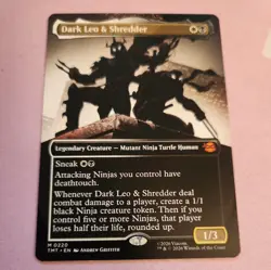 Dark Leo & Shredder Borderless NON Foil Teenage Mutant Ninja Turtles TMT MTG - Image 1