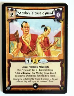 Monkey House Guard L5R Legend of the Five Rings CCG Winds of Change WoC - Image 1