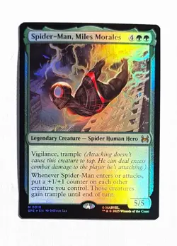 Spider-Man, Miles Morales ~ Magic MTG Spider-Man ~ Foil #0018 - Image 1