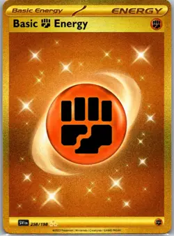 Pokemon TCG Basic Fighting Energy Hyper Rare Holofoil SV01 258/198 NM - Image 1