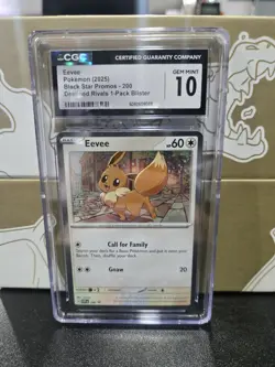 Eevee Pokemon 2025 Black Star Promos 200 Destined Rivals CGC 10 - Image 1