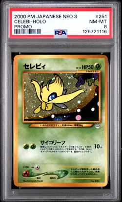 2000 POKEMON JPN NEO 3 PROMO PROMO #251 CELEBI-HOLO PSA 8 - Image 1