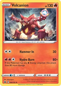Volcanion 026/159 Holo Rare LP-NM - Pokemon TCG Sword & Shield Crown Zenith CRZ - Image 4