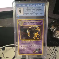 Pokemon Sabrina's Alakazam Challenge from the Darkness Holo CGC 9 Japanese 1999 - Image 1