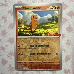 Charmander - GameStop Promo Exclusive 004/165 Pokemon Reverse Holo Nm - Image 1