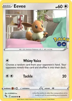 Eevee 054/078 Common LP-NM - Pokemon TCG Sword & Shield Pokemon Go PGO - Image 3