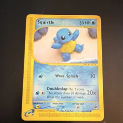 Pokemon Squirtle Expedition Base Set Common 131/165 50 HP English 2002 - Image 1