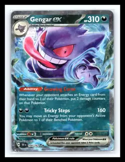 💥 2024 Pokemon SV Temporal Forces TEF EN Gengar EX Holo # 104/162 - Image 1