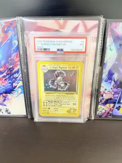 Pokemon 2000 Gym Heroes Holo #8 Lt. Surge's Magneton PSA 7 - Image 1