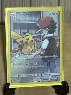 2019 POKEMON SUN & MOON COSMIC ECLIPSE SECRET #241 FULL ART/PIKACHU NM RARE - Image 1
