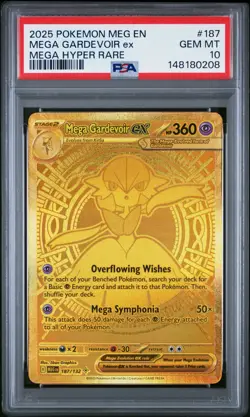Pokemon 2025 Mega Gardevoir EX Holo Mega Evolution 187 PSA 10 - Image 1