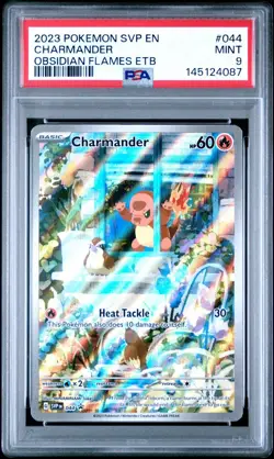PSA 9 Charmander 044 Pokemon Obsidian Flames Black Star Promo Elite Trainer Box - Image 1