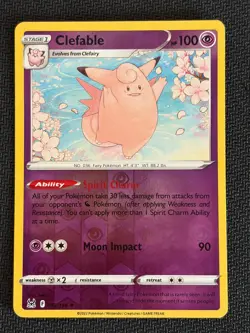 Clefable ~ Reverse Holo~ Cute Pink & Pastel Pokemon Gallery - Image 1