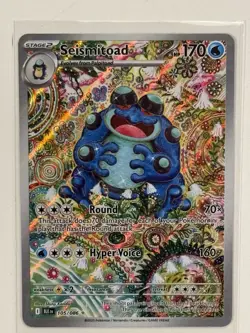 Pokemon Seismitoad IR 105/086 Black Bolt Holofoil Card, Near Mint Condition - Image 3