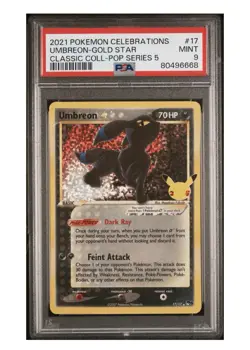 Pokemon TCG Umbreon Gold Star Celebrations Classic Collection Holo PSA 9 17/17 - Image 1