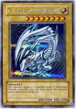 YuGiOh Blue-Eyes White Dragon DDS-001 Unlimited Prismatic Secret Rare - Image 1