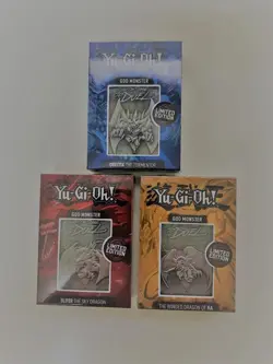 Yugioh Fanattik - Limited Metal Cards God Card Set Slifer Obelisk & Ra - Image 1