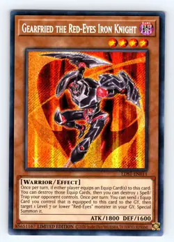 Yugioh Gearfried the Red-Eyes Iron Knight LDS1-EN011 Secret Rare - NM 💎 - Image 1