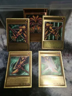 Custom Yugioh Card 5 Pieces Of Exodia Gold Solomon Muto I WIN HOHO - Image 1