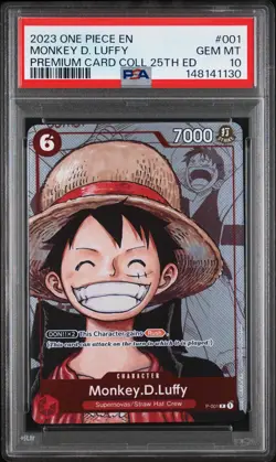 Monkey D Luffy P-001 Alt Art One Piece English 25th Anniversary Edition PSA 10 - Image 1