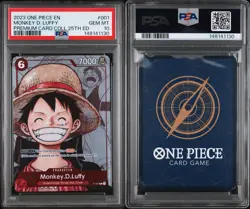 Monkey D Luffy P-001 Alt Art One Piece English 25th Anniversary Edition PSA 10 - Image 3