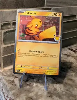 Pikachu Stamped 2026 Pokemon Day 30th Anniversary Pokemon TCG Promo Card 051/162 - Image 1