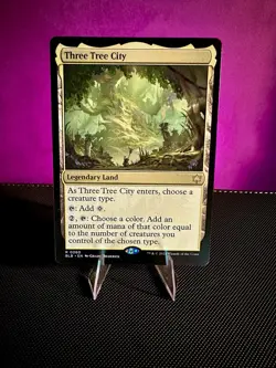 Magic the Gathering Three Tree City Bloomburrow Legendary Land 0260 Regular Card - Image 1
