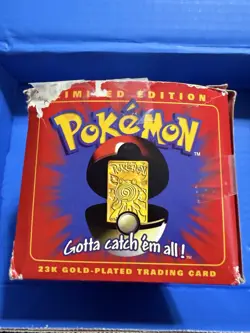 1999 Pokemon POLIWHIRL 23K Gold Plated Card Poke Ball Limited Ed. Sealed Ball - Image 2