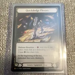 Flesh and Blood TCG Quickdodge Flexors Equipment Card English PEN313 2025 - Image 1