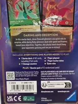 NEW Disney LORCANA The First Chapter Starter Deck Emerald Ruby Cards SEALED. - Image 3
