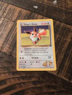 Pokemon TCG Lt. Surge's Eevee 51/132 Gym Challenge Regular Uncommon Card NM - Image 1