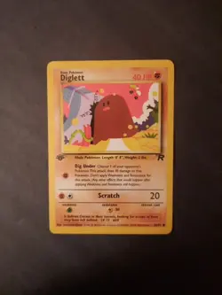 Pokemon Card Diglett 52/82 Team Rocket-1st Edition Regular VLP-NM - Image 4