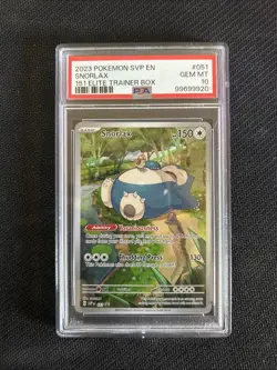 Snorlax 051 Sv: Scarlet & Violet 151 Promo Card Graded PSA 10 - Image 1