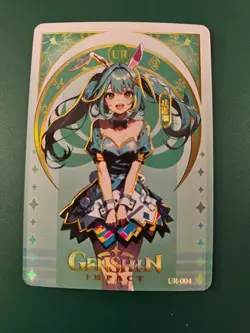 Goddess Story - Genshin Impact bunny girl Faruzan ur-004 Trading Card waifu - Image 1