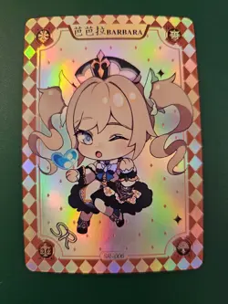 Barbara genshin impact SR-006 Doujin Card chibi goddess story anime mihoyo - Image 1