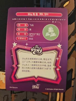 Mr. Shy yh-t05-011 my little pony kayou trading card R rare mlp - Image 2