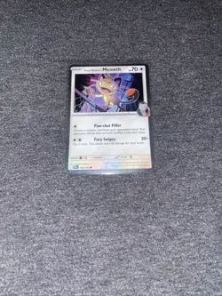 Pokemon TCG: Team Rocket's Meowth 149/182 Destined Rivals Promo Cosmos Holo - Image 1