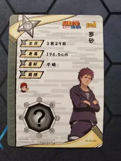 Rasa NR-SR-095 Naruto Kayou Card 4th Kazekage CCG - Image 2