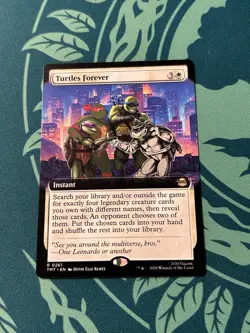 Turtles Forever Extended Art NON Foil Teenage Mutant Ninja Turtles TMT MTG Magic - Image 1