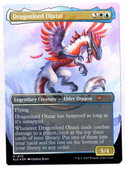 Dragonlord Ojutai 1973 Borderless Rainbow Foil Secret Lair MTG Near Mint - Image 2