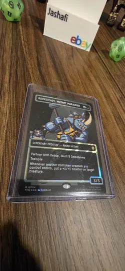 Rocksteady, Mutant Marauder (Borderless) (Surge Foil) TMNT MTG Commander - Image 3